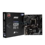 MSI H310M PRO-VL Motherboard, Support Intel i9, DDR4 2666 MHz,32GB RAM