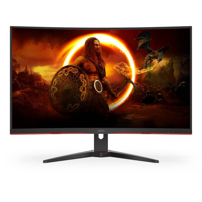 aoc c32g2ze 32" curved fhd gaming monitor, 240hz, 0.5ms, dp hdmi vga