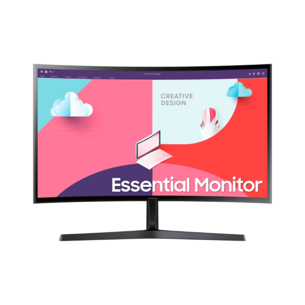samsung s24c366eau 24” fhd curved monitor, 75hz, 4ms, amd freesync, hdmi/vga, new