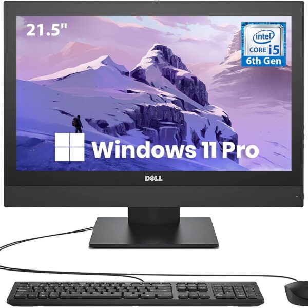 dell optiplex 5250 21.5” fhd aio, intel i5 gen6, 8gb ram ddr4, 256gb ssd, intel uhd graphics
