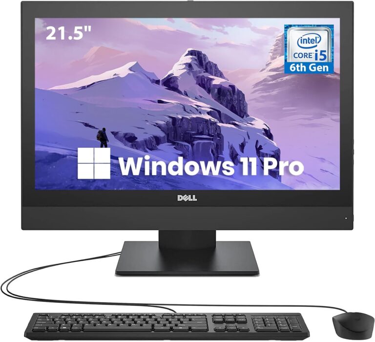 dell optiplex 5250 21.5” fhd aio, intel i5 gen6, 8gb ram ddr4, 256gb ssd, intel uhd graphics