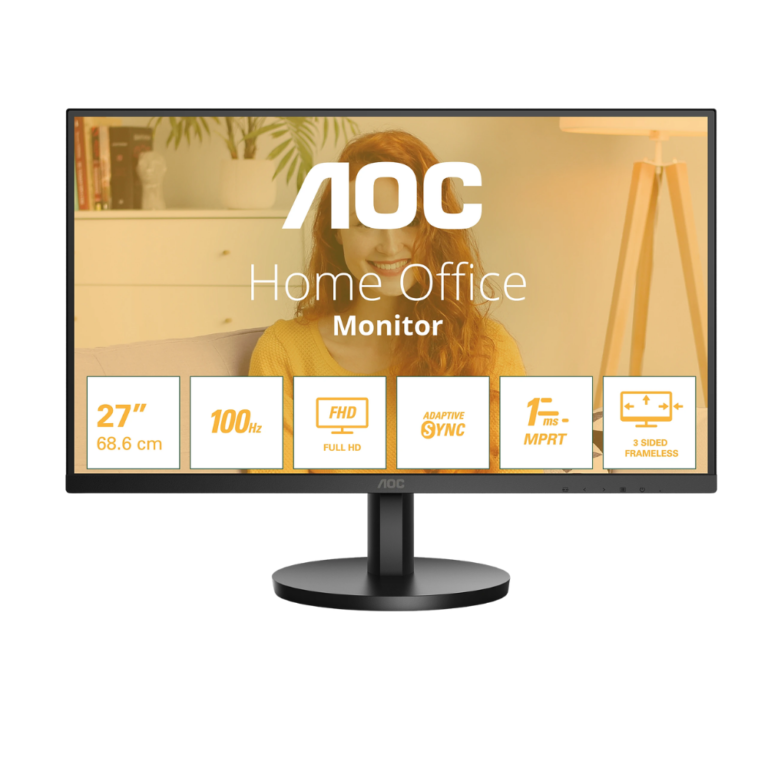 aoc basic line 27b3hma2 27" fhd gaming monitor, 100hz, 0.5ms, hdmi/vga, new