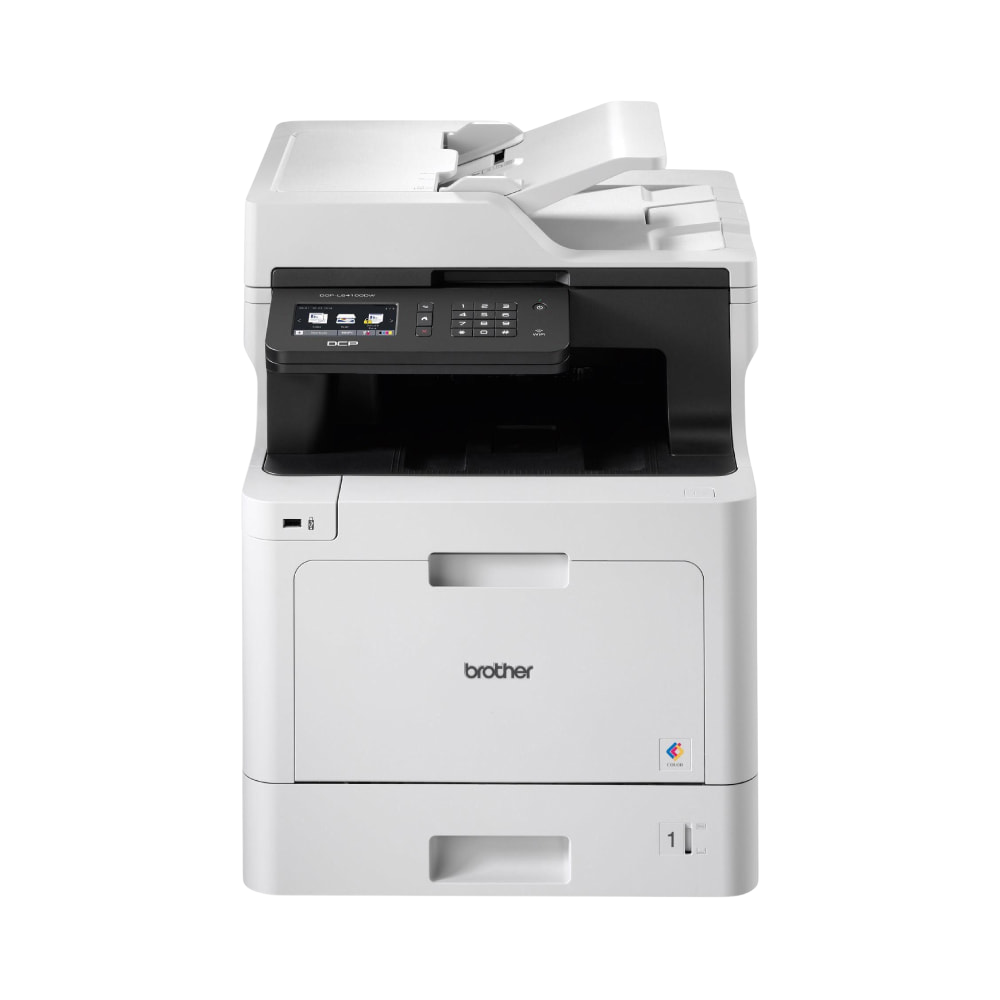 brother dcp l8410cdw color laser printer, print/copy/scan, 34ppm, wi fi/ethernet, new
