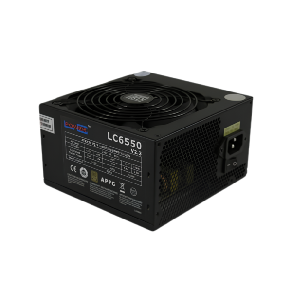 super silent series 550w power supply, atx v2.3, active pfc, 120mm fan, ce/tÜv certified