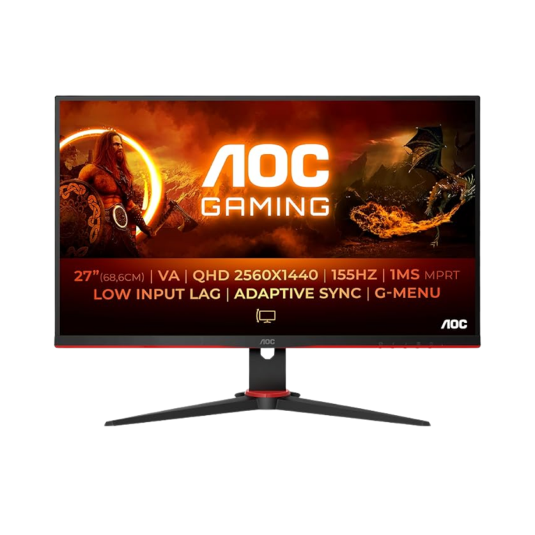 aoc q27g2e/bk 27” 2k gaming monitor, 155hz, dp/hdmi, new