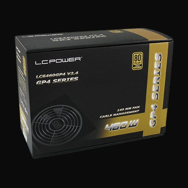 lc6460gp4 v2.4 80 plus gold psu 460w atx, 140mm fan