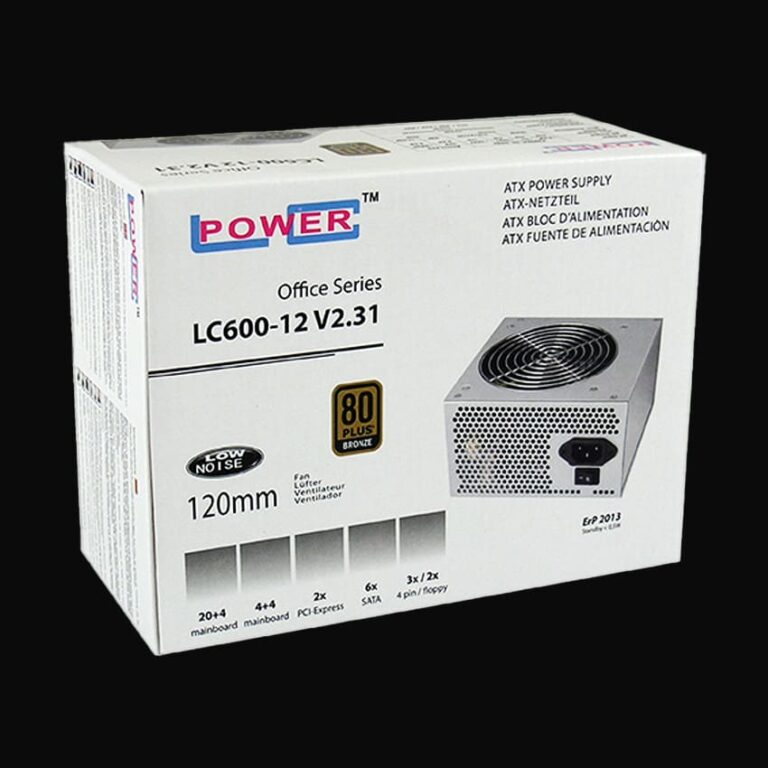 lc600h 12 v2.31 psu max. 600w peak atx, 120mm fan