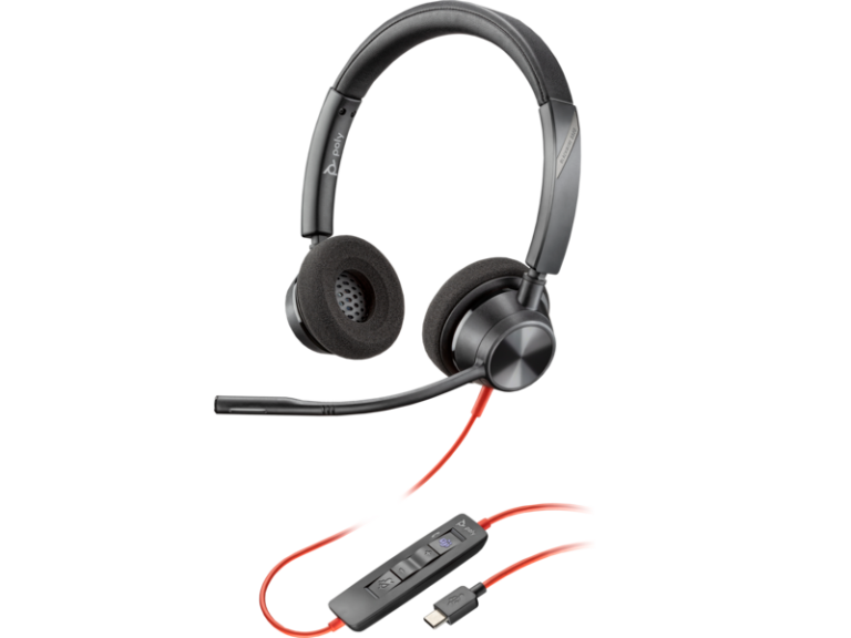 hp poly blackwire 3320 kufje profesionale, usb c/usb a, new