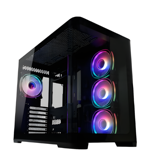 lc 8001w on "pro storm dark" midi atx case black, pc tower për atx, micro atx & mini itx