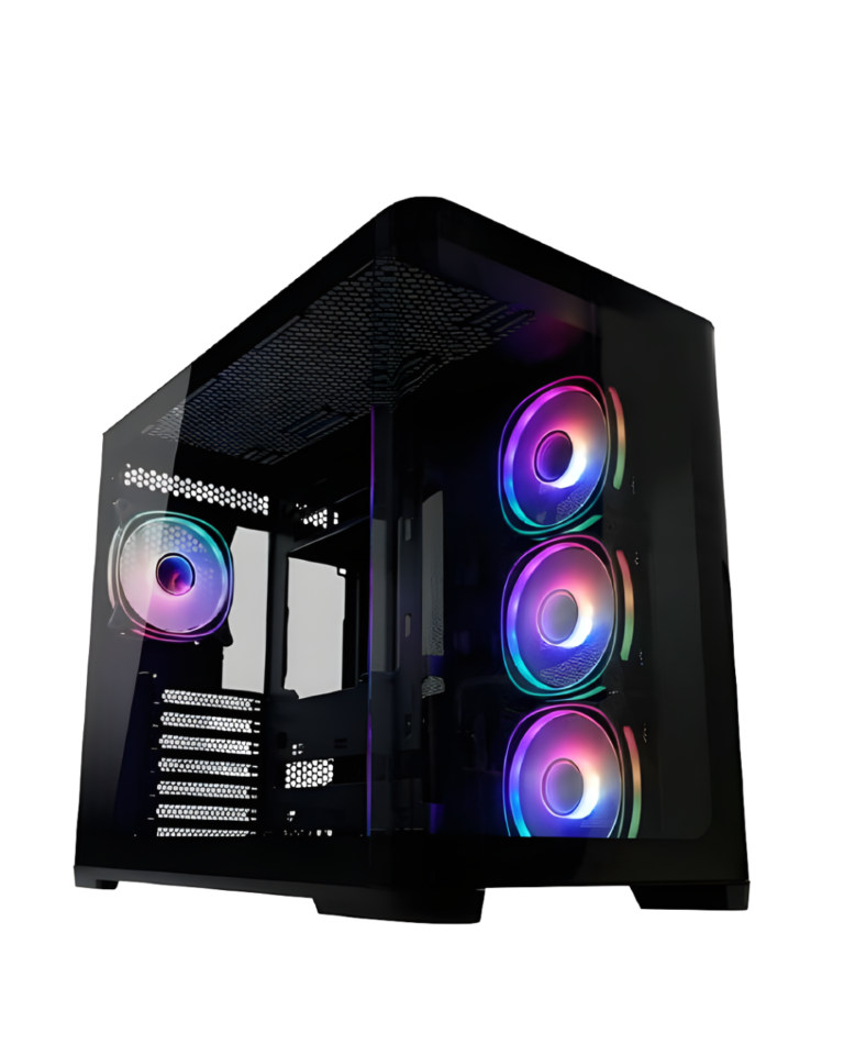 lc 8001w on "pro storm dark" midi atx case black, pc tower për atx, micro atx & mini itx