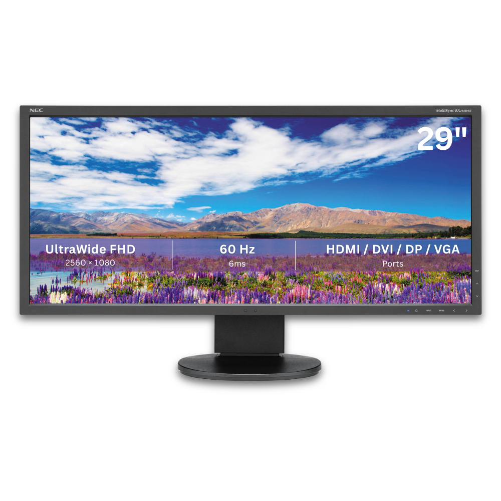 nec ea294wmi 29″ fhd ultrawide ips led monitor profesional, 60hz, hdmi dp dvi vga