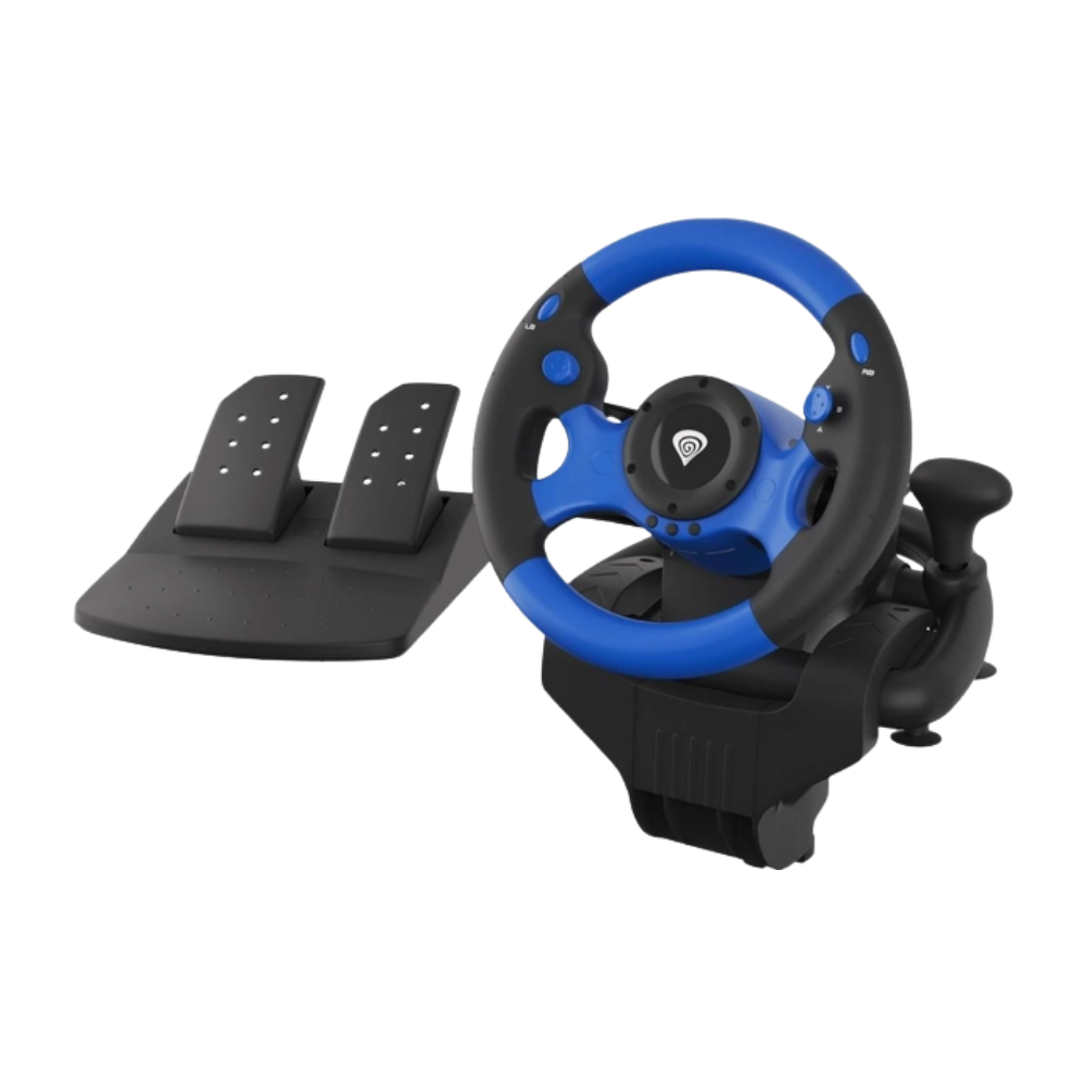 genesis seaborg 350 gaming racing wheel+pedals, new