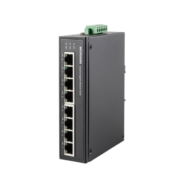 microsens ms657208x industrial ethernet switch, 8x gigabit lan, 2x sfp, ip30