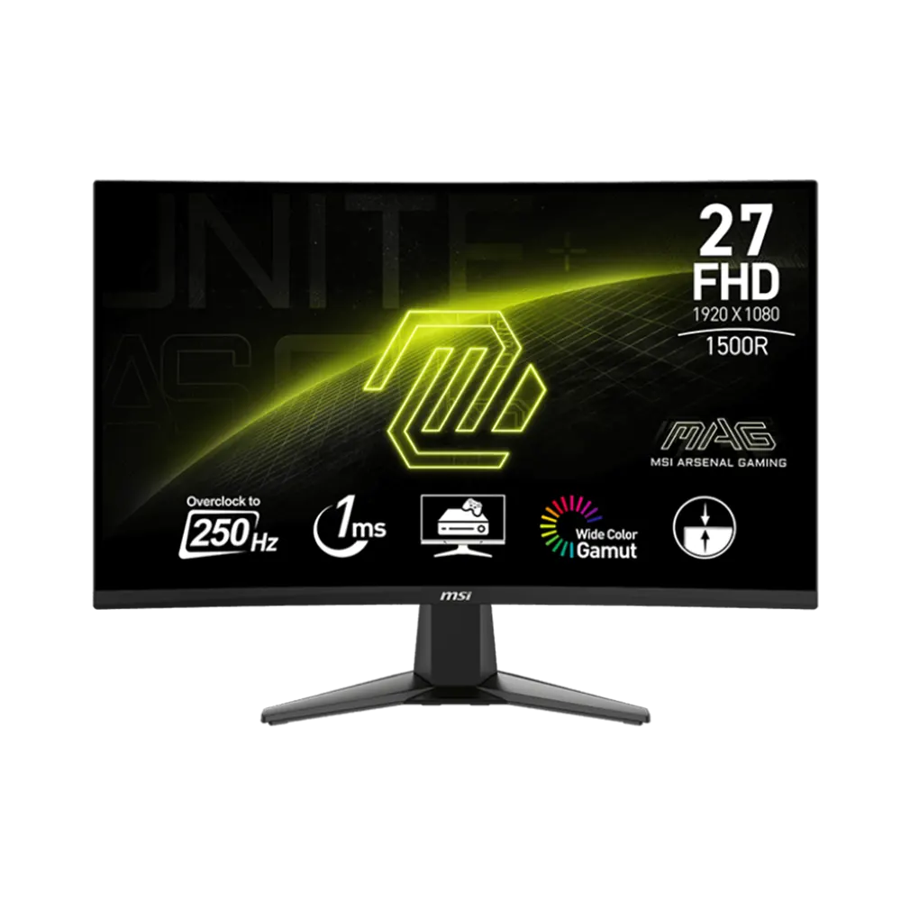 msi mag 27cq6fde 27″ rapid va gaming monitor 2k wqhd,180hz dp hdmi