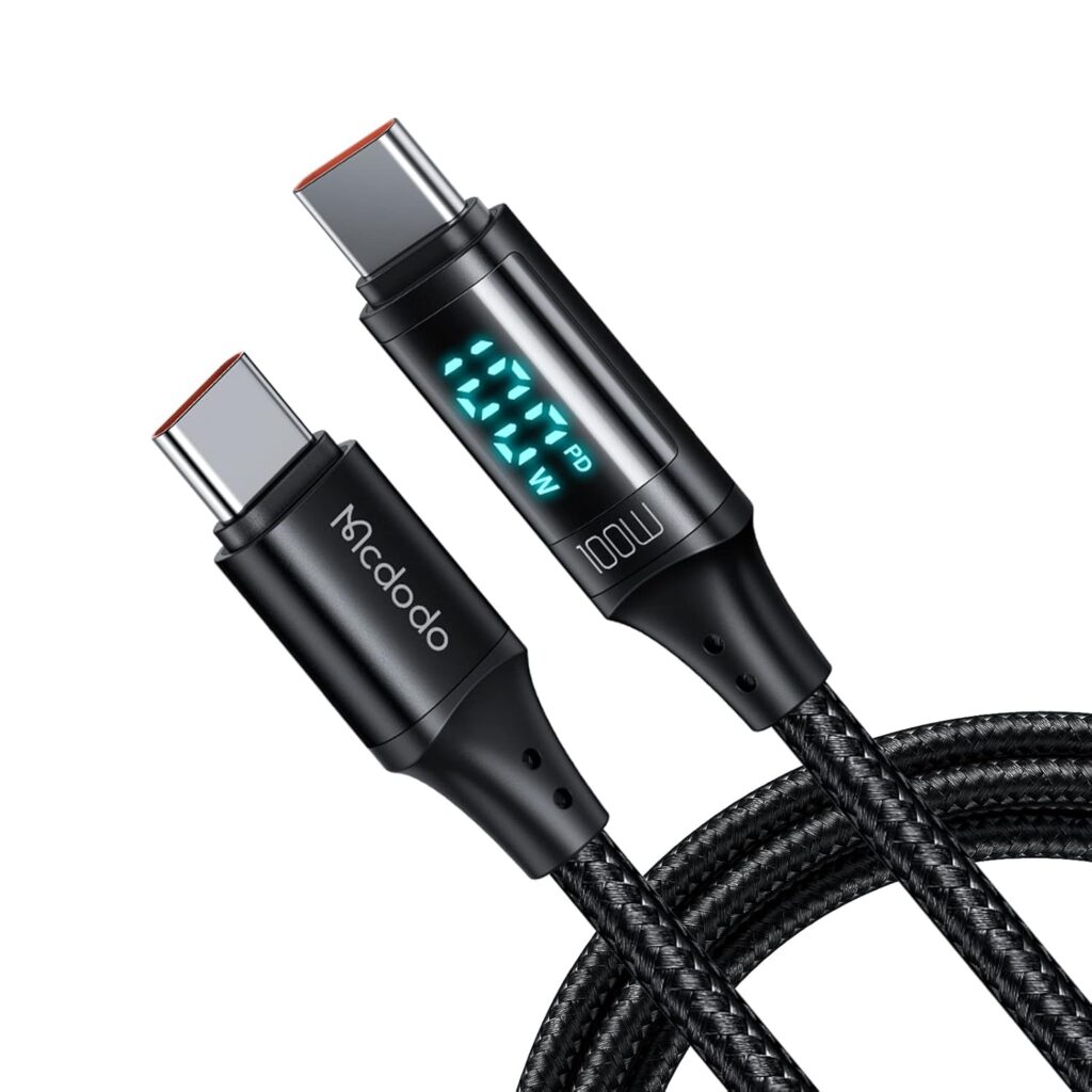 mcdodo digital 100w hd pd fast charge type c data cable