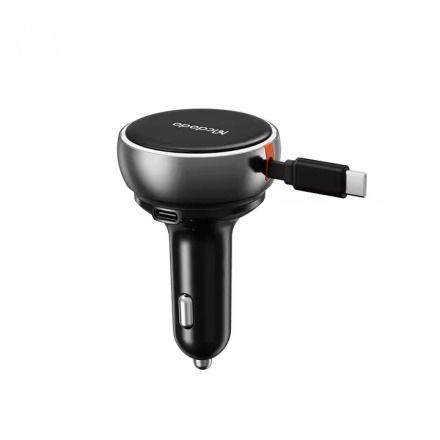 mcdodo freego 80w car carger with built in retractable cable