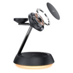 mcdodo 3 in 1 magnetic wireless charging stand with night light black