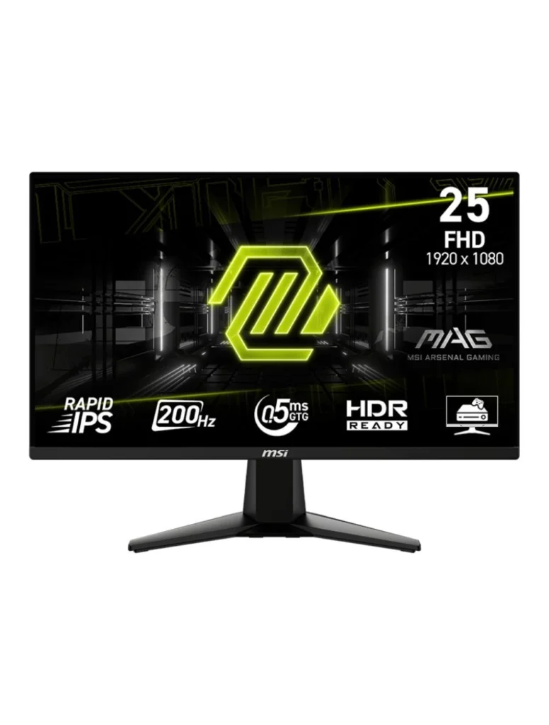 monitor gaming msi mag 255xf 25" fhd, rapid ips & hdr ready, 300hz, 0.5 ms, ai vision