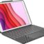 logitech combo touch for ipad (7th, 8th and 9th generation) keyboard case with trackpad, wireless keyboard, smart connector technology graphite