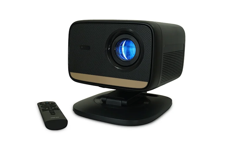 projektor miroir l710s pro 1080p smart lcd, fhd 1080p, 120", wireless/smart tv, streaming synq tv me perde murale 180cm x 180cm