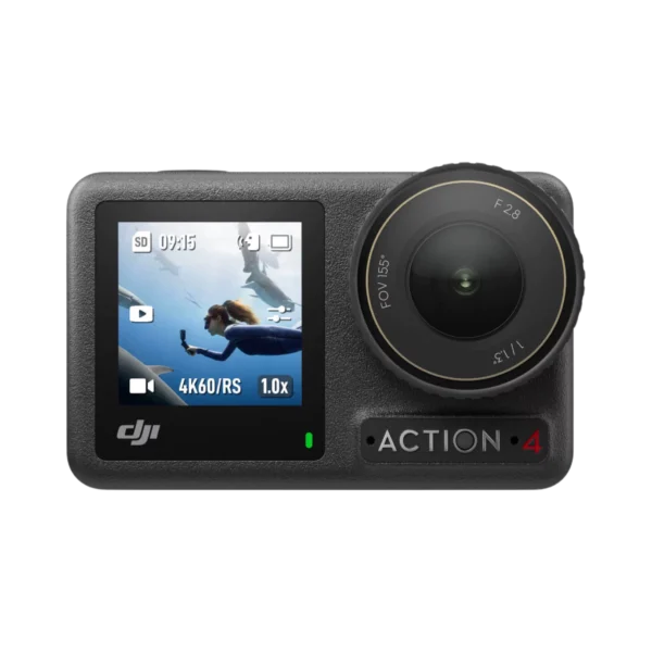 dji osmo action 4 standard combo, kamera 4k/120fps, sensor 1/1.3″, 155° fov, stabilizim rocksteady 3.0, waterproof 18 m