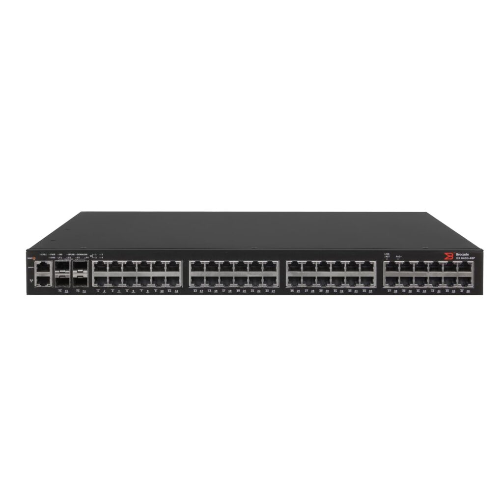 brocade icx 6430 48p switch, 48 poe, layer 3 managed switch