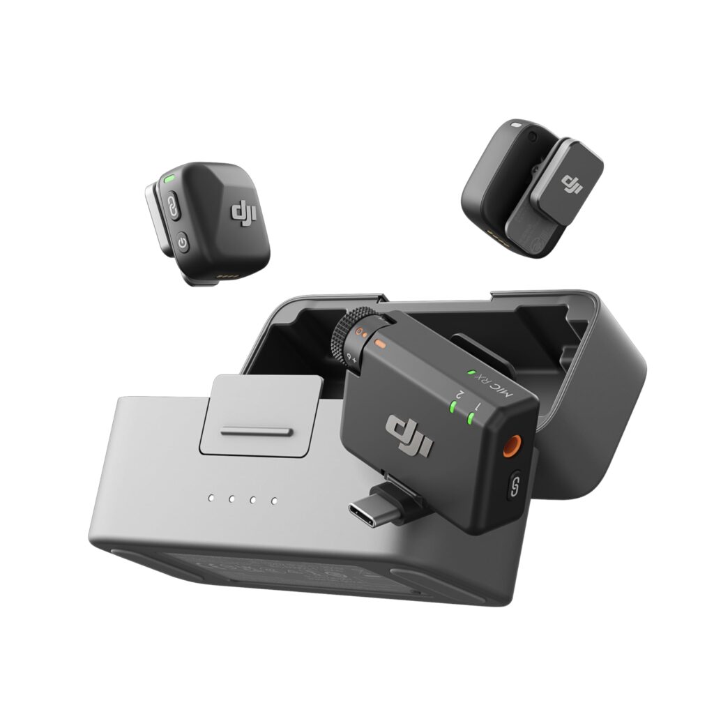 dji mic mini wireless microphone, 2.4 ghz, plug & play, kompakt dhe portativ për kamera dhe smartfonë
