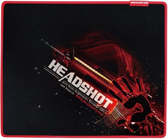 bloody b‑070 smooth surface gaming mouse pad, large, smooth textile surface, anti‑slip rubber base
