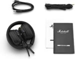marshall major iv wireless headphones, 80+ hours playtime, wireless charging, foldable design