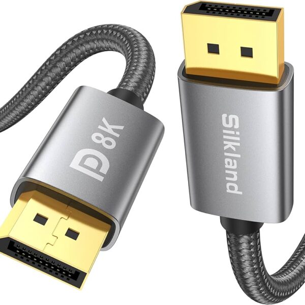 displayport to displayport metal cable – 4k support