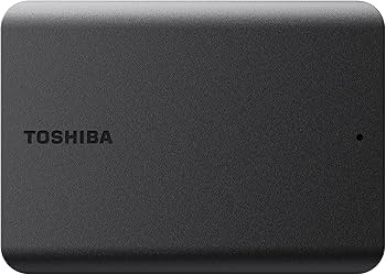 toshiba canvio basics 2tb portable storage, plug and play, drag and drop use, 2 year limited warranty