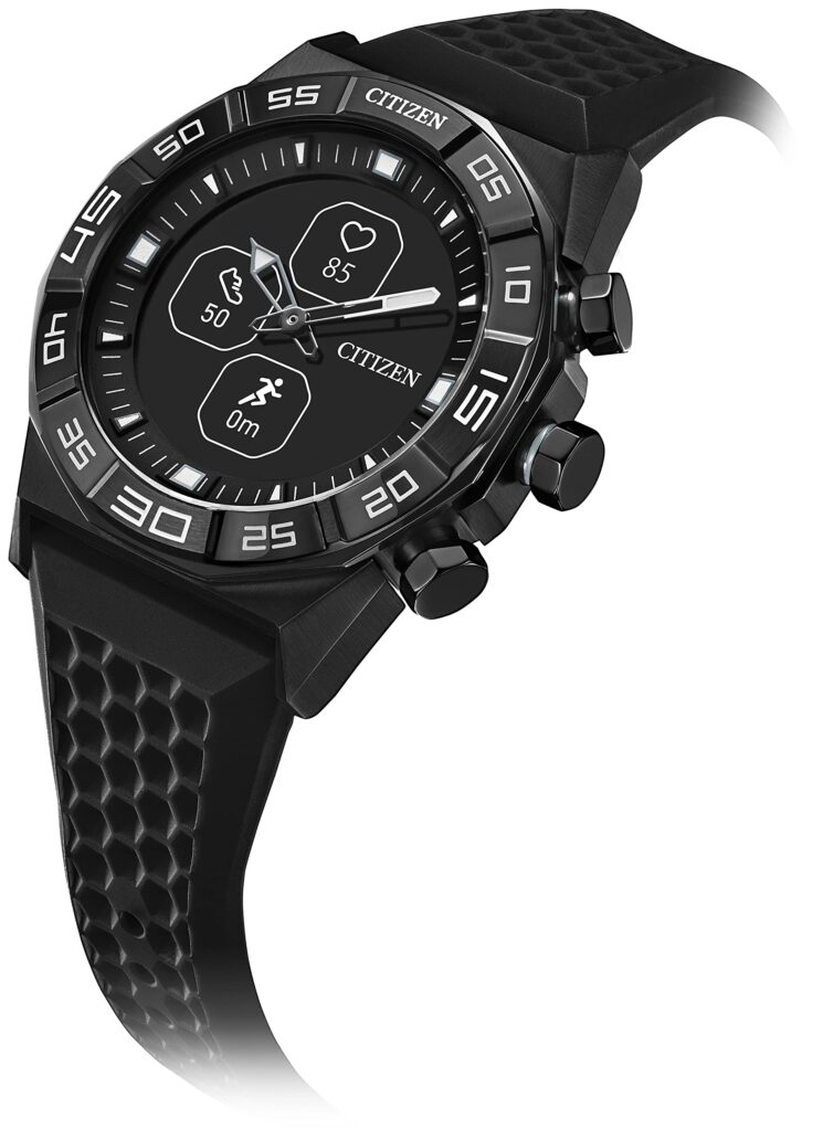 citizen cz smart 1.28’’ amoled, snapdragon wear, 8gb, bluetooth/gps, puls & spo2, 3 atm