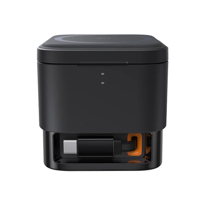 baseus magpro 2 in 1 magnetic wireless charger stand 25w, 15w fast charging, usb c retractable