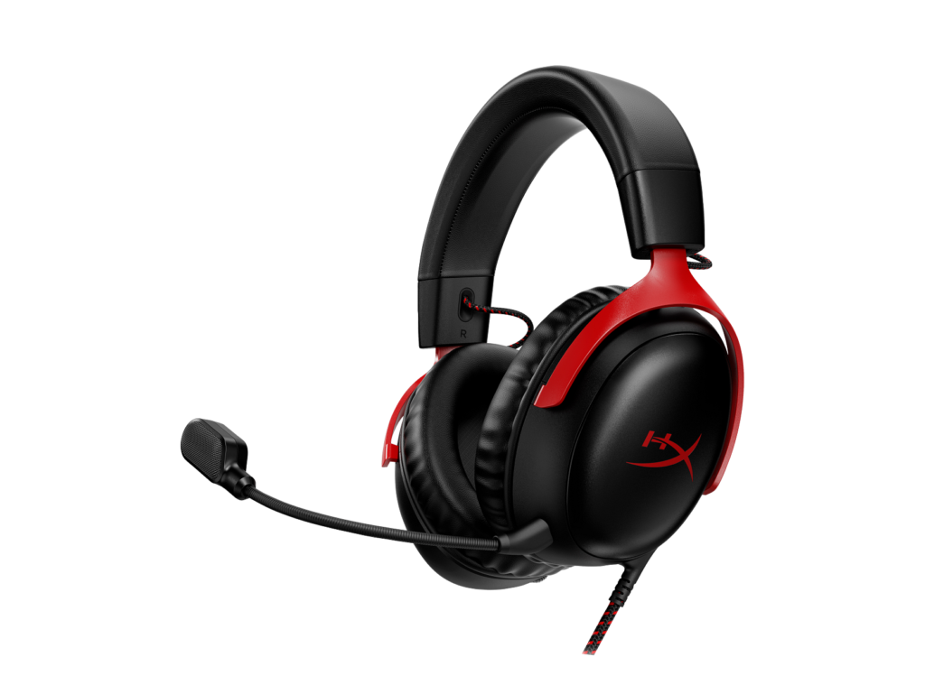 hyperx cloud iii 3.5 mm/usb headset, over‑ear, dts 3d, 53 mm driver, noise‑cancelling mikrofon, pc/ps/xbox/mobile