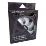 lc power120mm argb fan, 1200 rpm, 47.1 cfm, 25 db(a), led rgb, 3 pin argb & 4 pin pwm