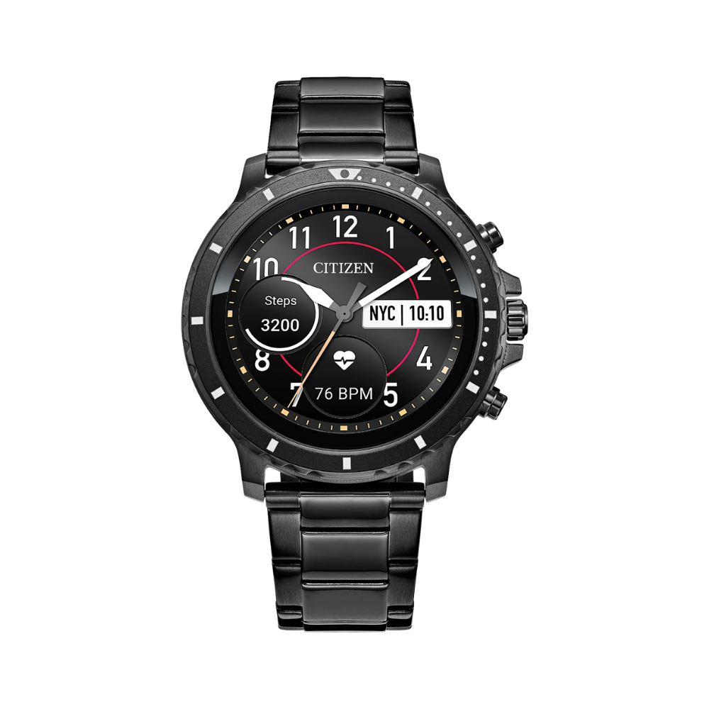 citizen smart 1.28" amoled, wear os, 8gb memory, stainless steel, new