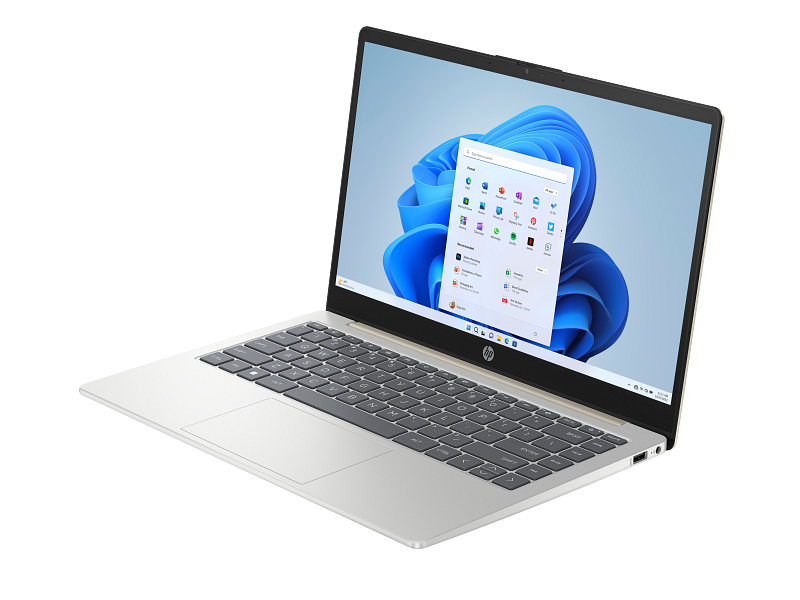 hp 14 em0002 14" hd buisness laptop, athlon silver 7120u, 4gb ram, 128gb ssd nvme, amd radeon graphics, win11, new