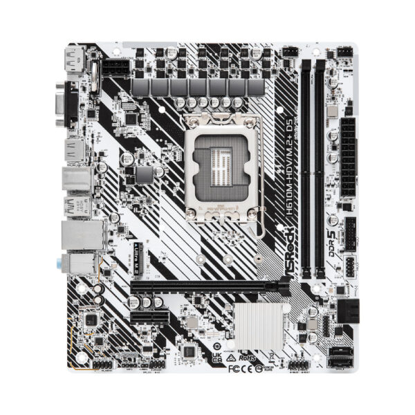 asrock h610m hdv/m.2 d5 motherboard –intel h610, ddr5, m.2 nvme, lga1700 micro atx