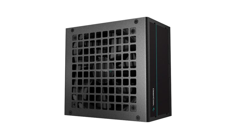 deepcool pf750 atx power supply, 80plus efficiency, 120mm fan, 230v eu, 100 500m, 150x140x86mm