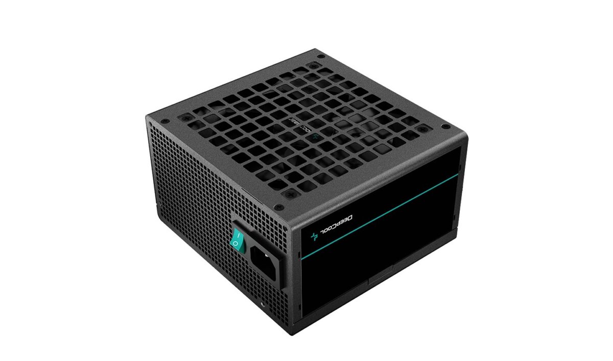 deepcool pf750 atx power supply, 80plus efficiency, 120mm fan, 230v eu, 100 500m, 150x140x86mm
