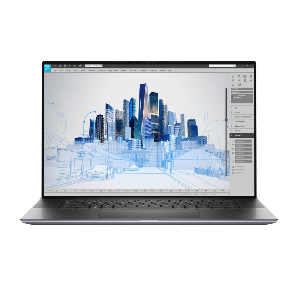 dell precision 5760 17.3" 4k touchscreen workstation laptop, intel i9 gen11, 32gb ddr4, 512gb ssd nvme, nvidia rtx a3000/6gb