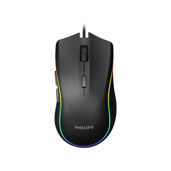 philips momentum gaming mouse, 3600 dpi, 7 programmable buttons, rgb lighting