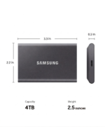 samsung portable ssd t7 4tb usb 3.2 gen2, nvme, 1050mb/s, ssd e jashtme ultra fast