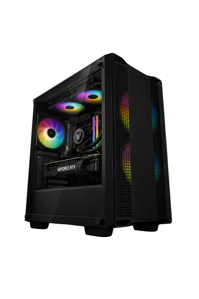 super pc gaming prebuilt, ryzen 7 9800x3d, 32gb ddr5, 1tb ssd nvme, nvidia geforce rtx 5060 8gb