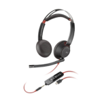 poly blackwire 5220 headset on ear, usb c/a, 20hz 20khz, new
