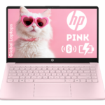 Laptop HP 14-EP2011 me ngjyrë rozë, dizajn të ri dhe performancë të mirë.
