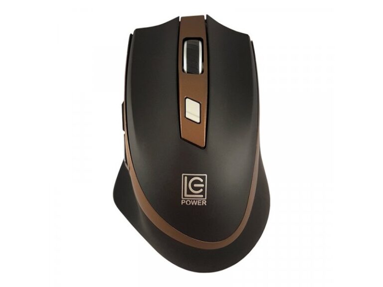 lc‑power m719bw wireless optical mouse, 800–1600 dpi, 6 buttons, ergonomic design