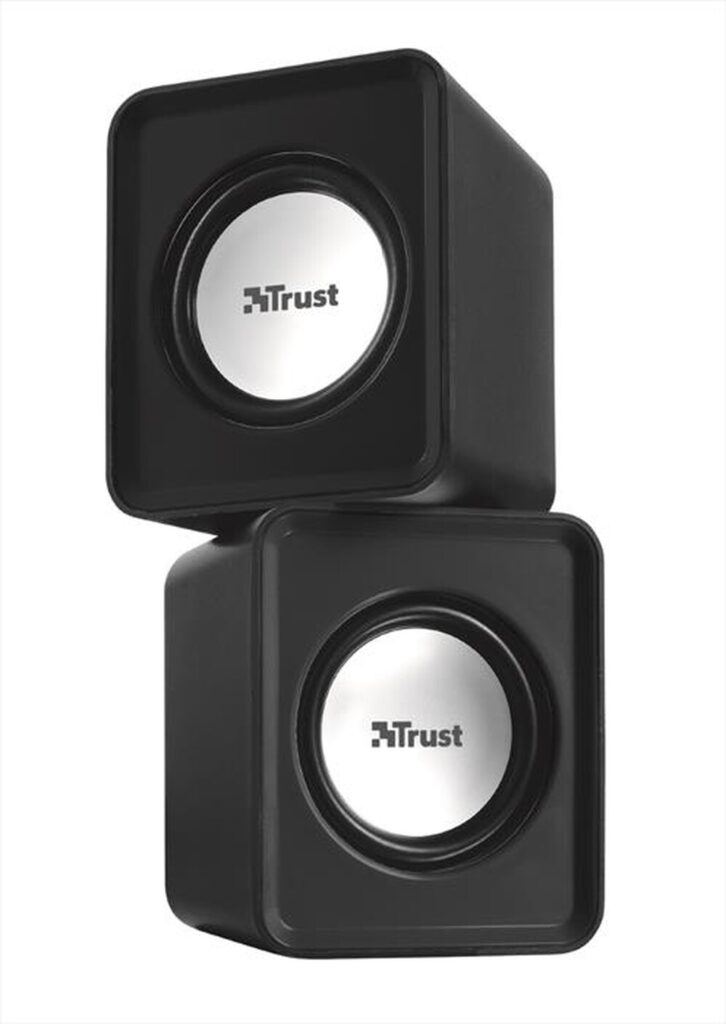 trust leto 2.0 stereo speakers, 6w, aux 3.5mm, usb power, new