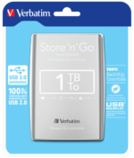 verbatim store ’n’ go 1tb external hard drive, usb 3.0 superspeed, portable hdd