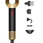 dyson supersonic hd07 hair dryer & styling, onyx black/gold, motor digital v9, intelligent heat control, new